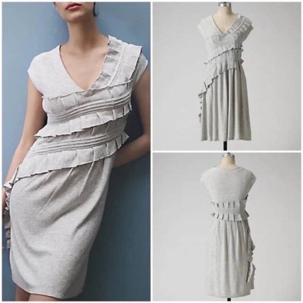Anthropologie | Whirling Ruffles Sweater Dress (Size S)